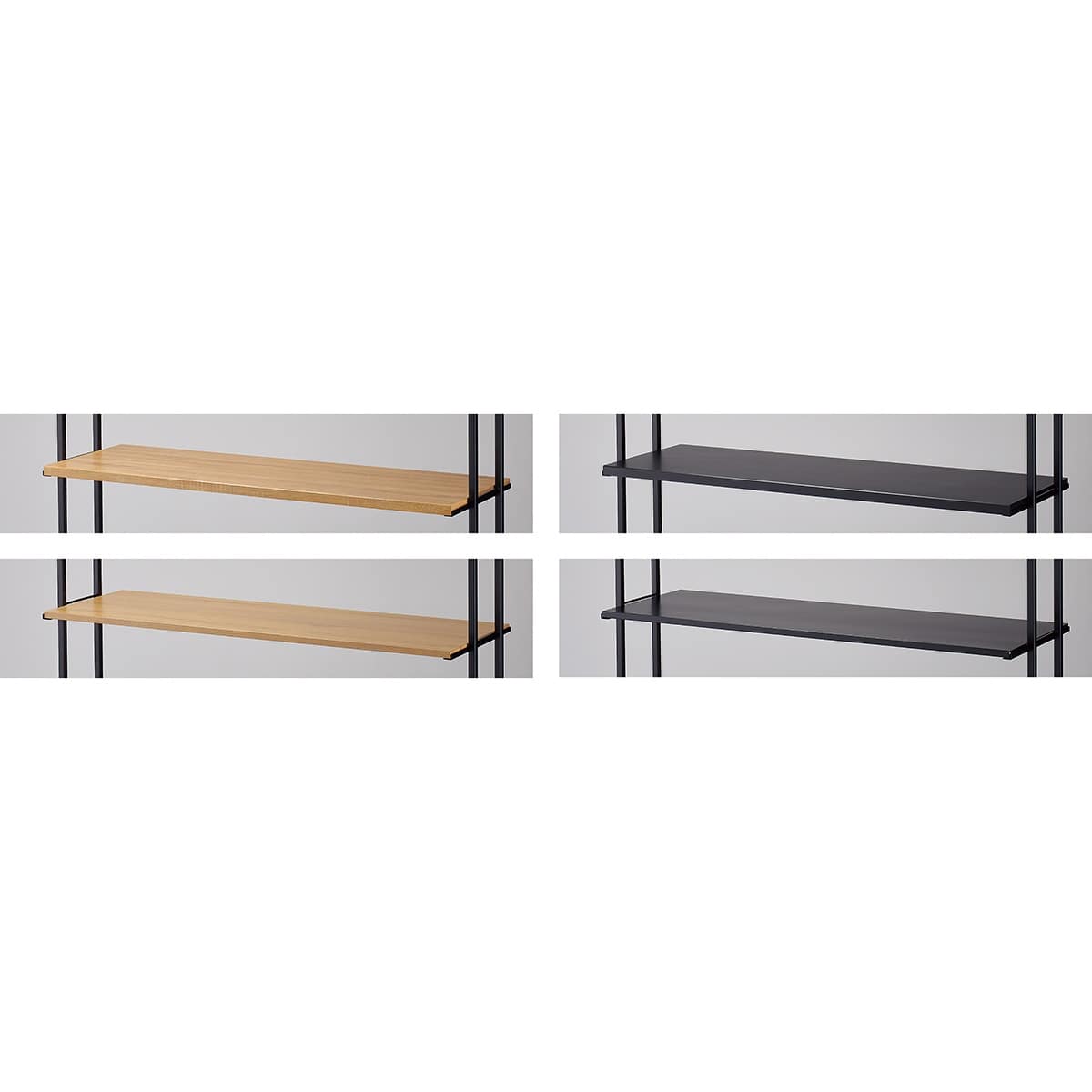 上部フレームブラック用中間棚セット 幅120cm 両面 新型ハコマルシェワゴン 〔ストエキオリジナル〕 木棚ラスティック柄