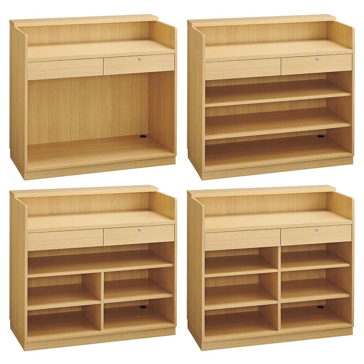 レジカウンター 小天板タイプ 幅120cm エクリュ〔ストエキオリジナル〕 オープンタイプ