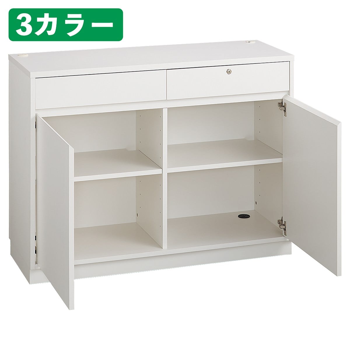 バックカウンター 幅120cm〔ストエキオリジナル〕 ホワイト