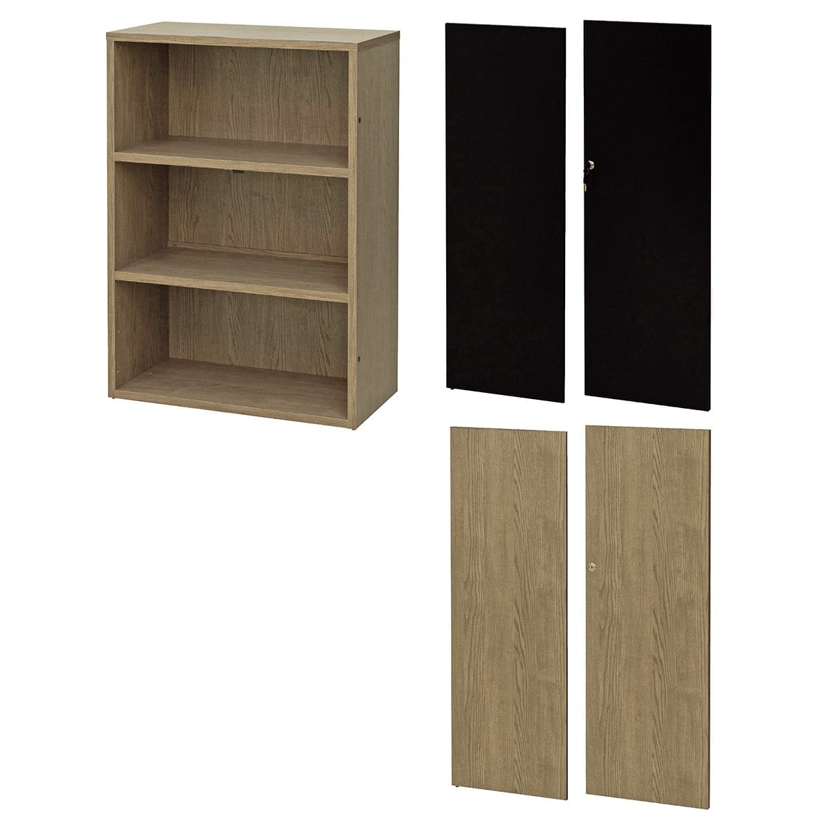 木製書庫 3段 幅80×奥行40×高さ113cm 3段