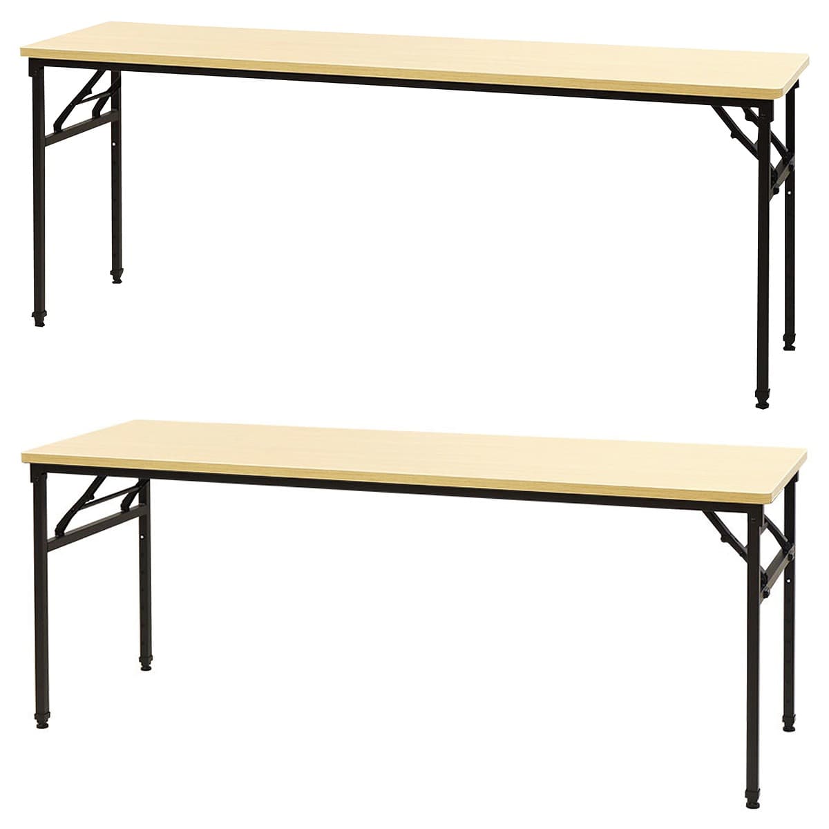 折りたたみ昇降テーブル ナチュラル D45cm