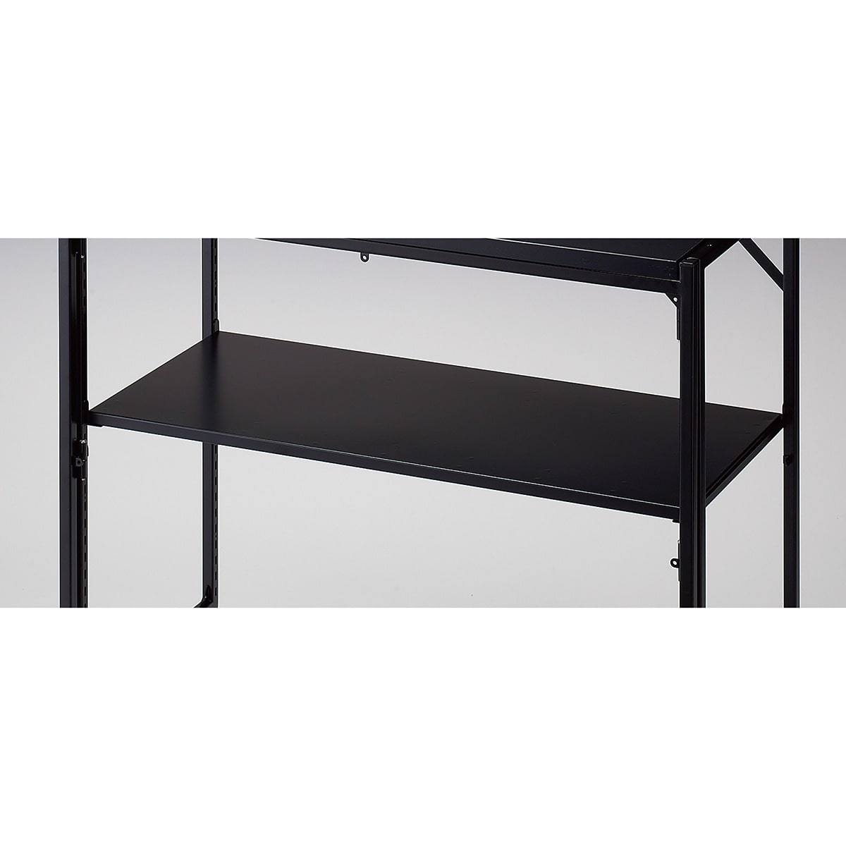 幅90×奥行40cm中間棚セット 本体奥行60cmブラック用 新型ハコマルシェワゴン 〔ストエキオリジナル〕 スチール棚ブラック