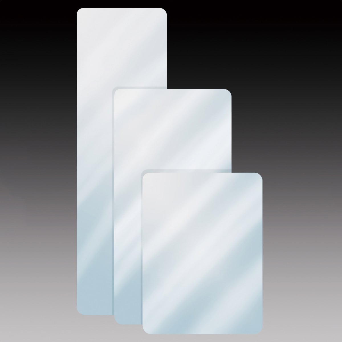 プラスチック平面ミラー W22×H29cm