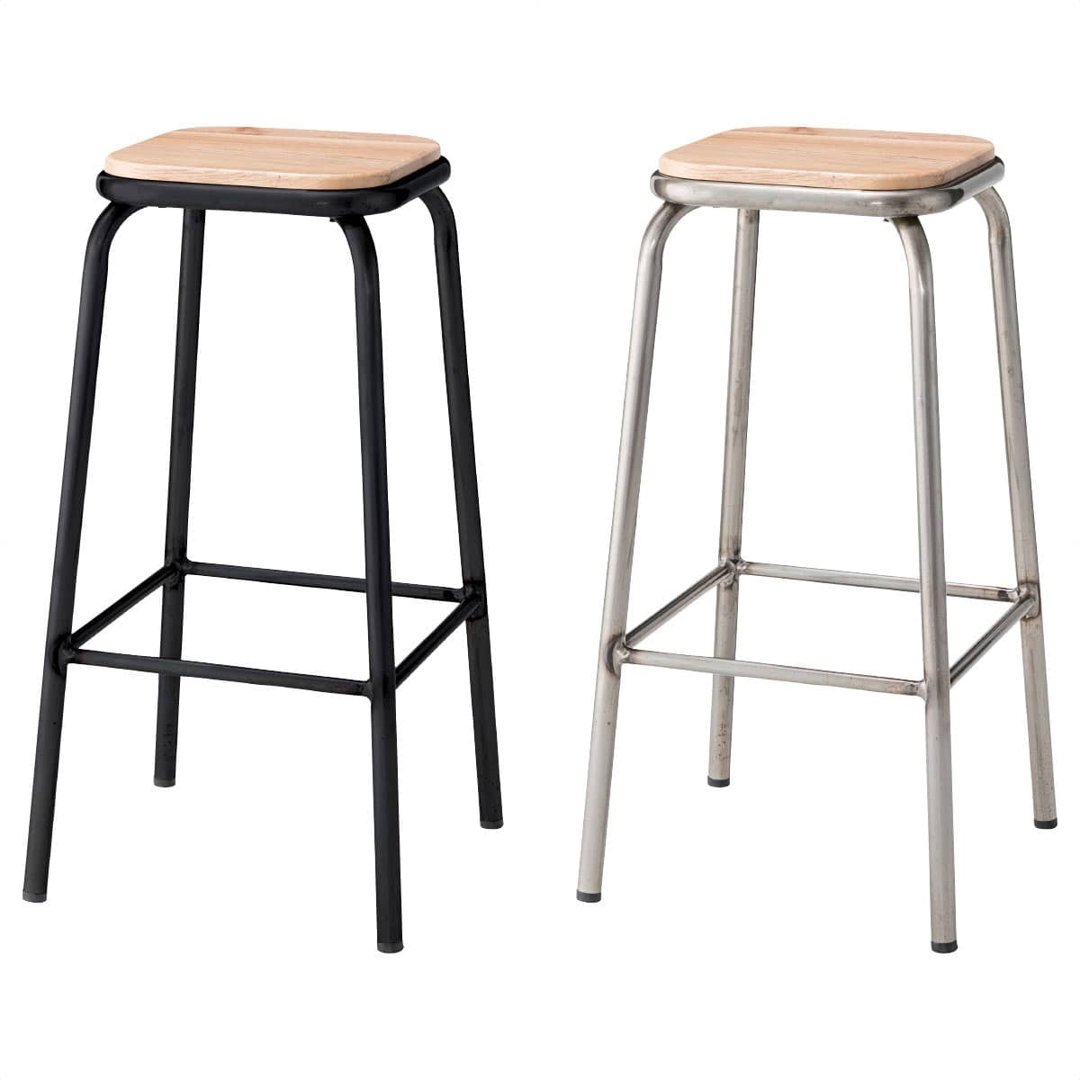 【2脚】ハイスツール ブラック