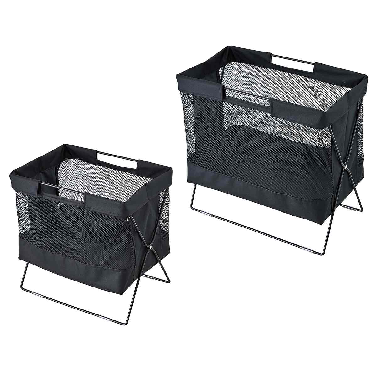 ◇手荷物収納バスケットS×10 手荷物収納バスケット ブラック〔ストエキオリジナル〕(小): 店舗運営