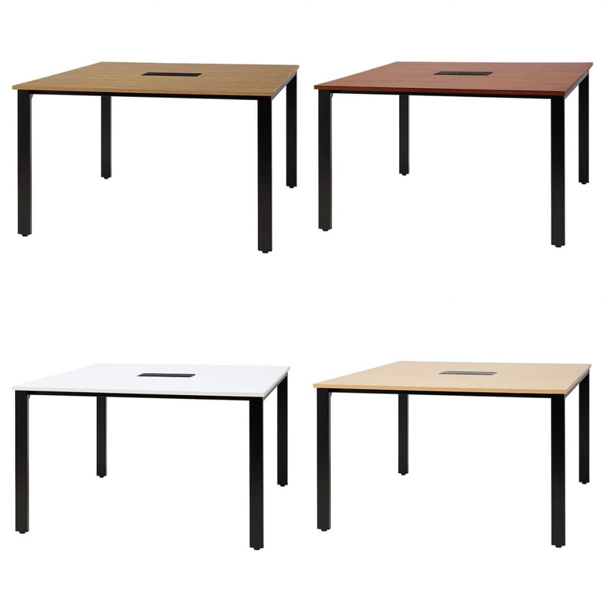 フリーアドレスデスク120×140cm ゲート脚(ブラック) フォレスト