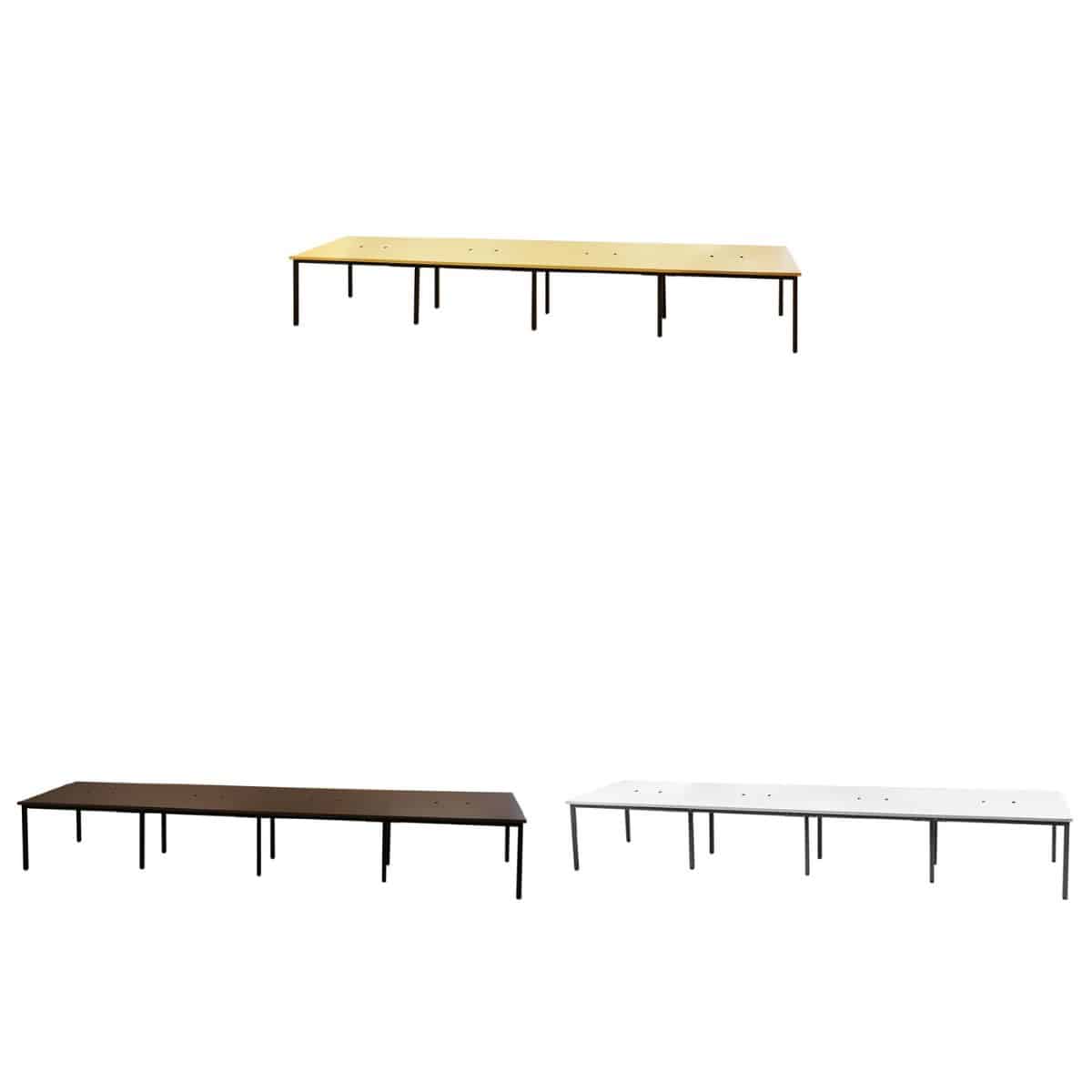 フリーアドレスデスク 幅480×奥行120cm ブラック×ナチュラル