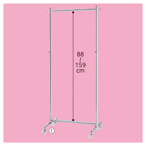 組立式ハンガーラック クローム〔ストエキオリジナル〕 幅90cmタイプ