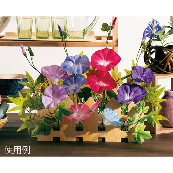造花あさがお垣根アレンジ 夏 和 ディスプレイ 装飾 置物 通販 ストア エキスプレス