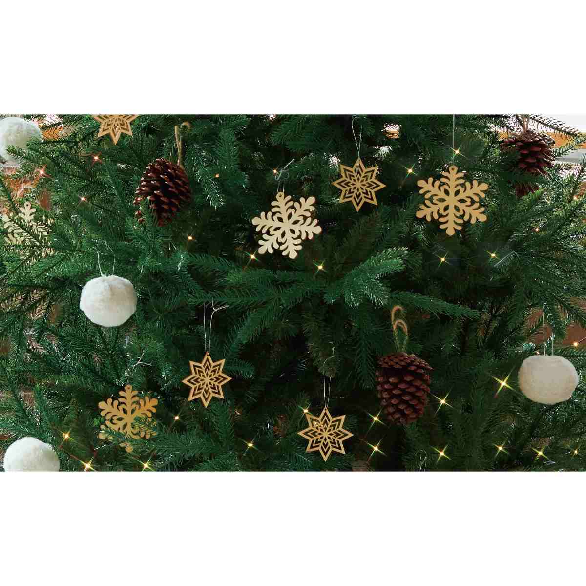 オーナメント付きクリスマスツリーセット ナチュラルグリーン Ledライト トレンド ディスプレイ 飾り 装飾 通販 ストア エキスプレス