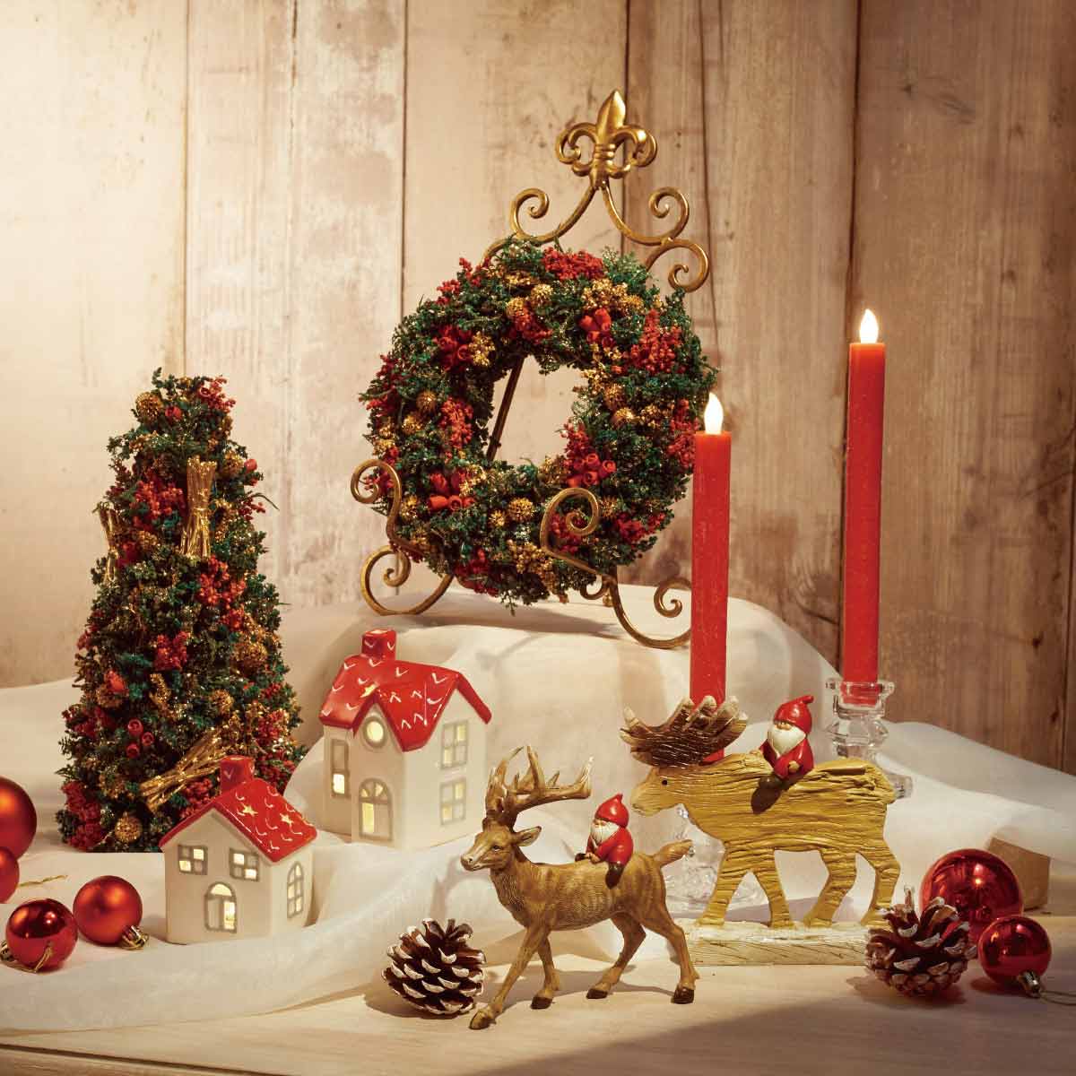 スリランカクリスマスリース おしゃれ 小 クリスマス飾り通販 ストエキ