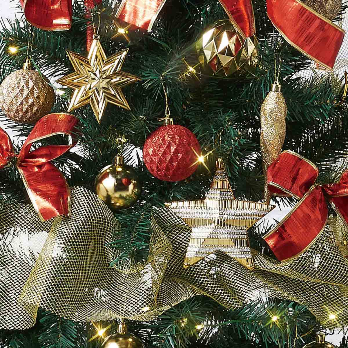 クリスマスツリーセット レッド ゴールド H150xw57cm クリスマス飾り通販 ストエキ