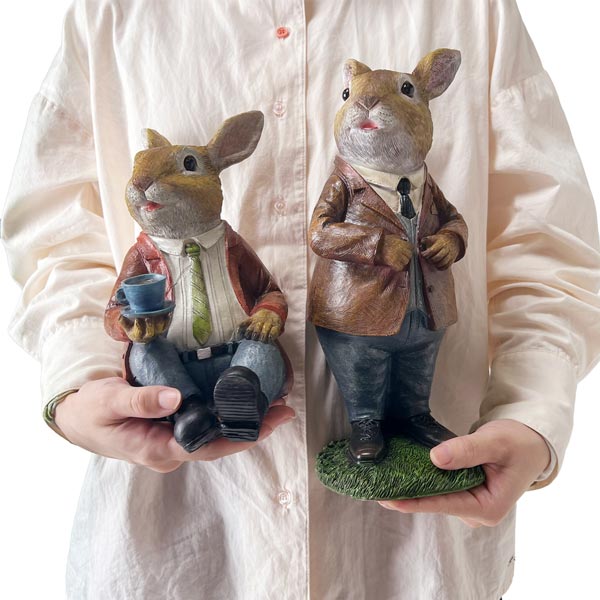 うさぎオブジェ 座りポーズ