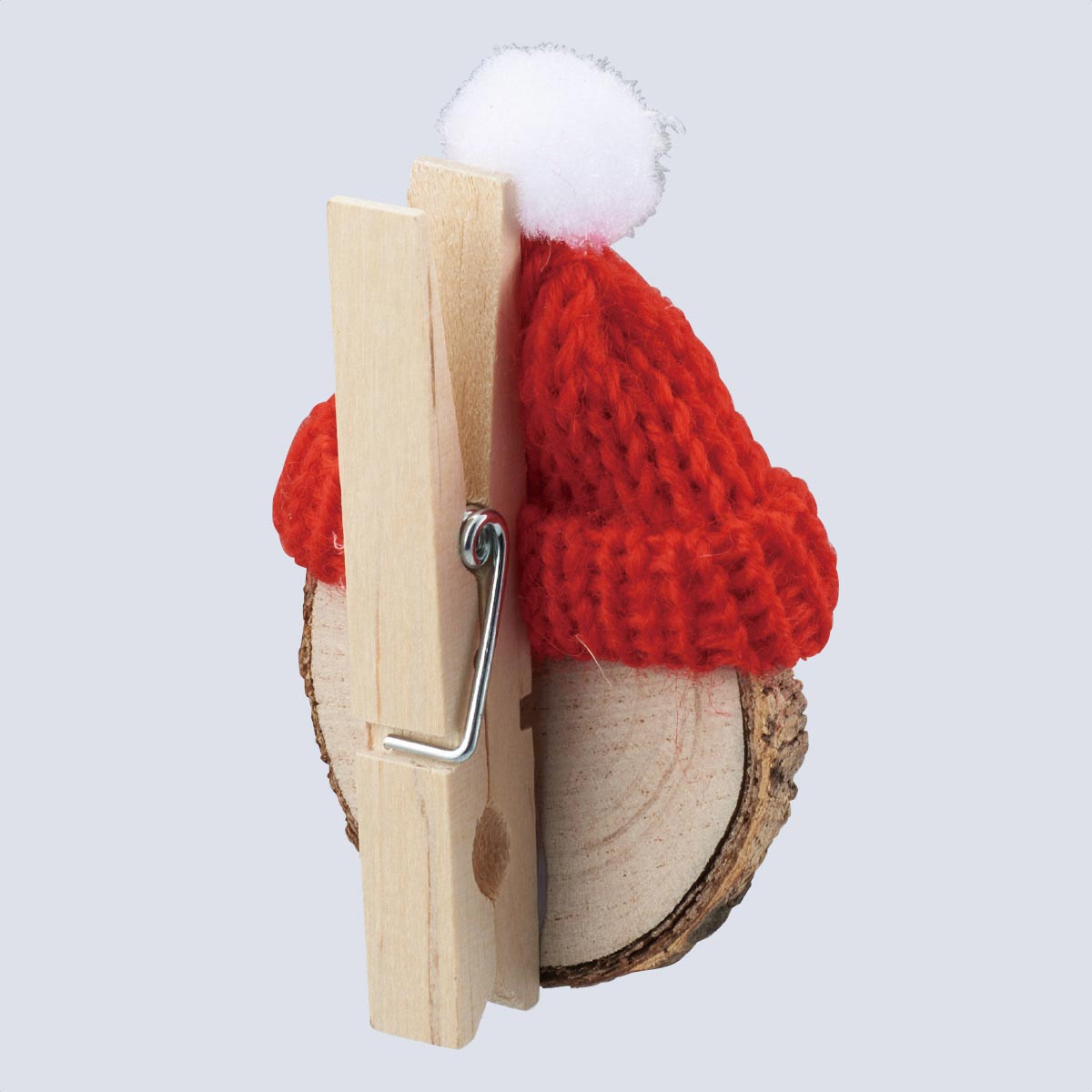 クリスマス フェイスウッドクリップ サンタフェイス