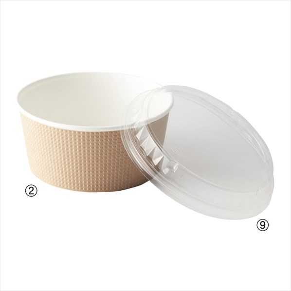 紙製丸型フードパック 直径12.9×高さ6.3cm