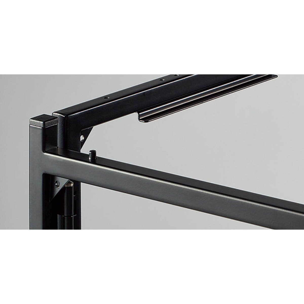 新型ハコマルシェワゴン 通常キャスター本体 W90×D60cm ブラック〔ストエキオリジナル〕 ラスティック柄天板