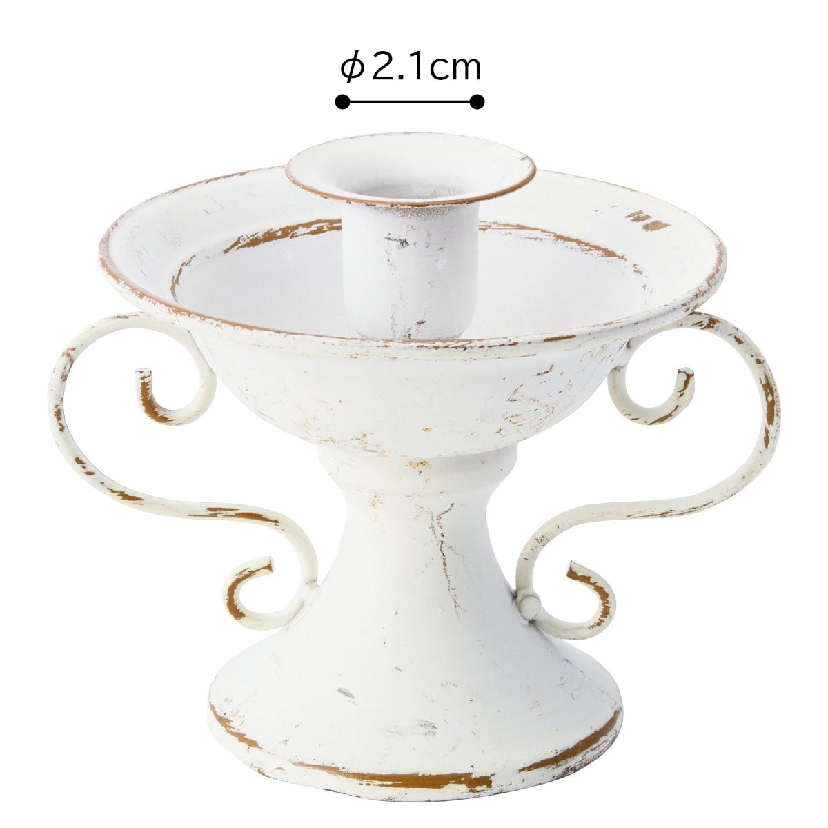 チャーチテーパーキャンドルホルダー スカラップ