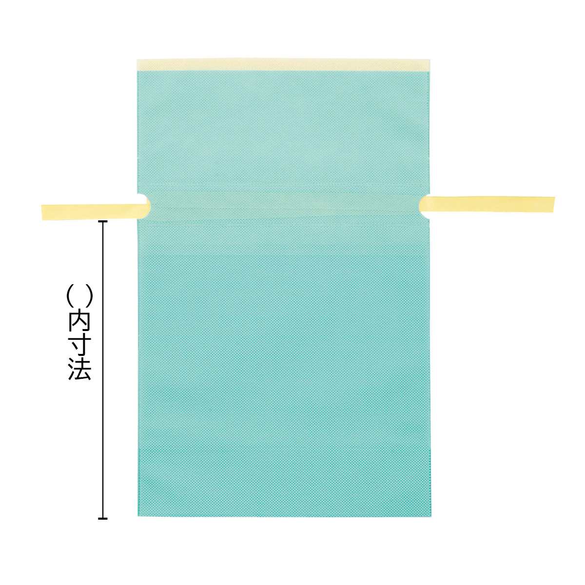 10枚 不織布リボン付きギフトバッグ ミント 17×28[18]×底マチ8cm