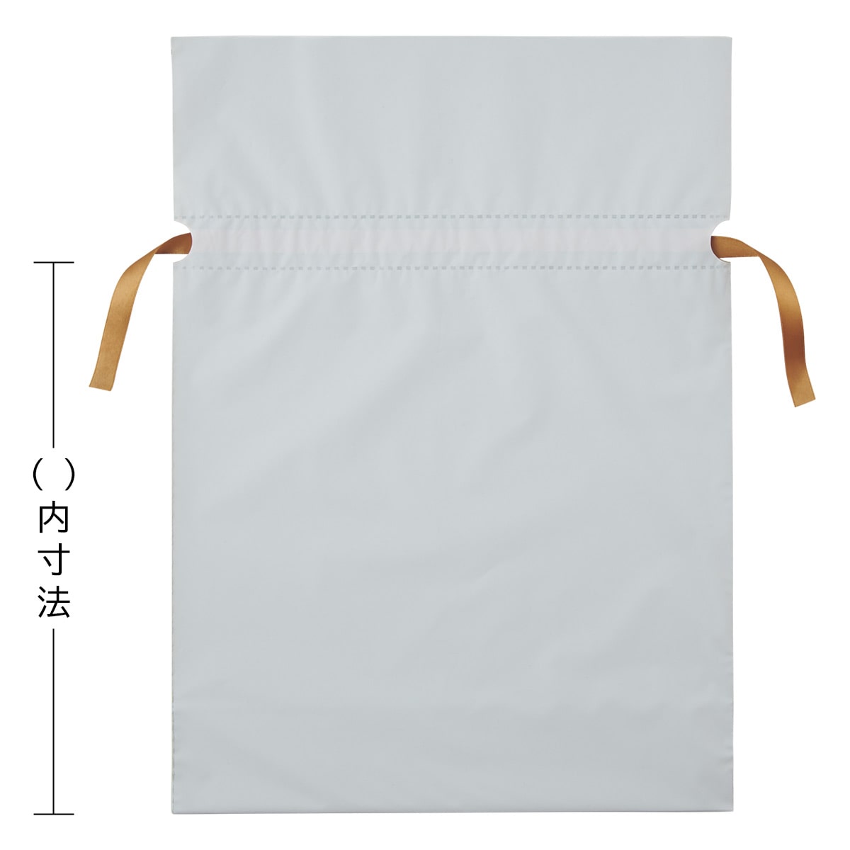 梨地リボン付きギフトバッグ ホワイト［ストエキオリジナル］ 17×28[18]×底マチ8cm