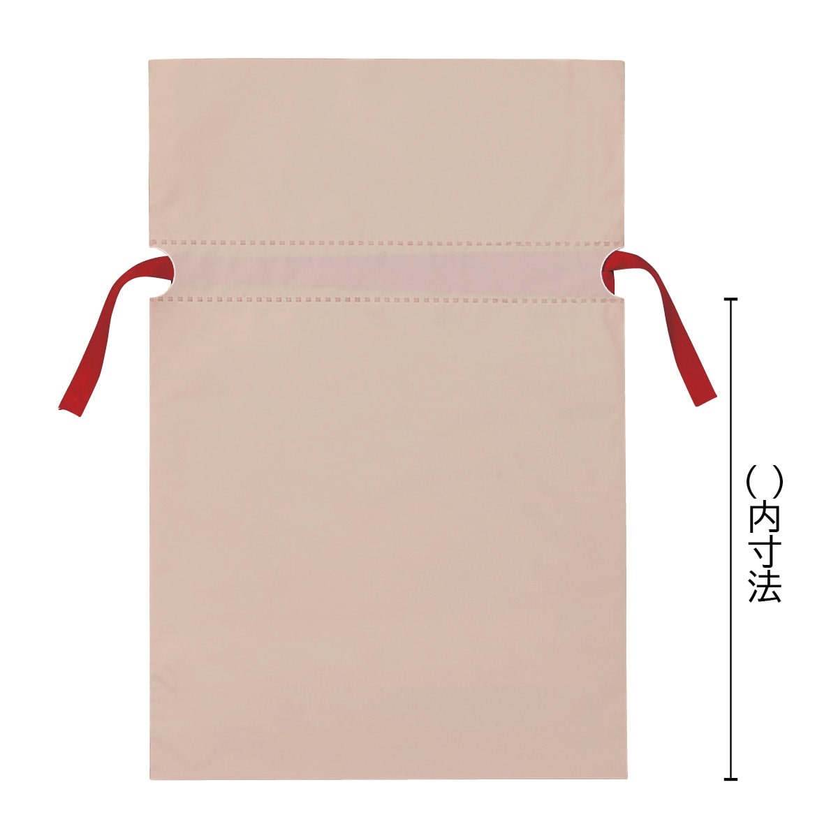 20枚 梨地リボン付きギフトバッグ ベージュ 17×28[18]×底マチ8cm