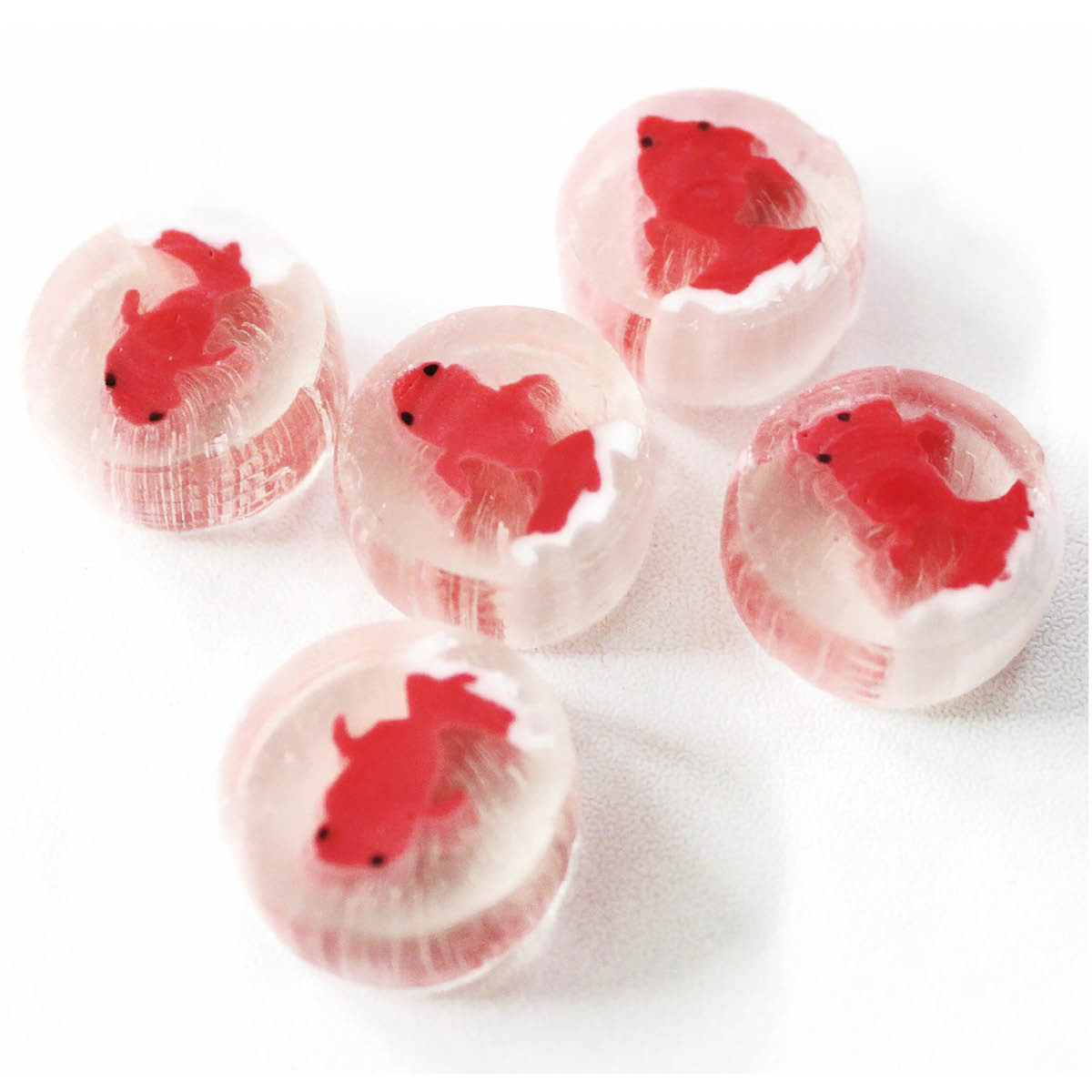 10個 金魚すくい飴 桃色