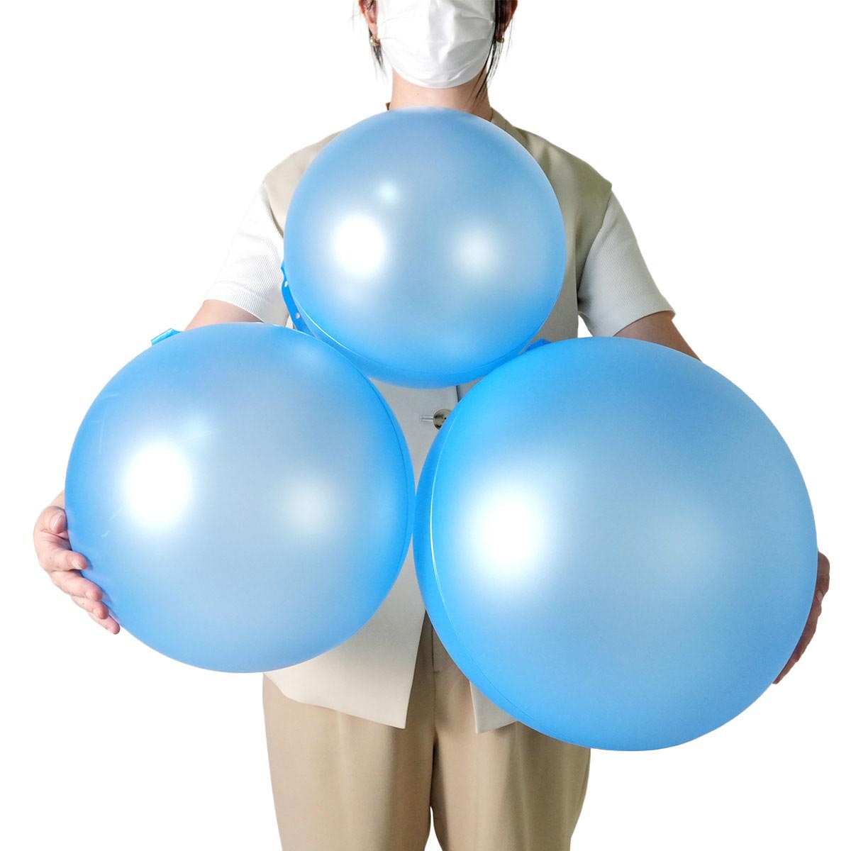 デコバルーン ブルーマット 5個 直径23cm