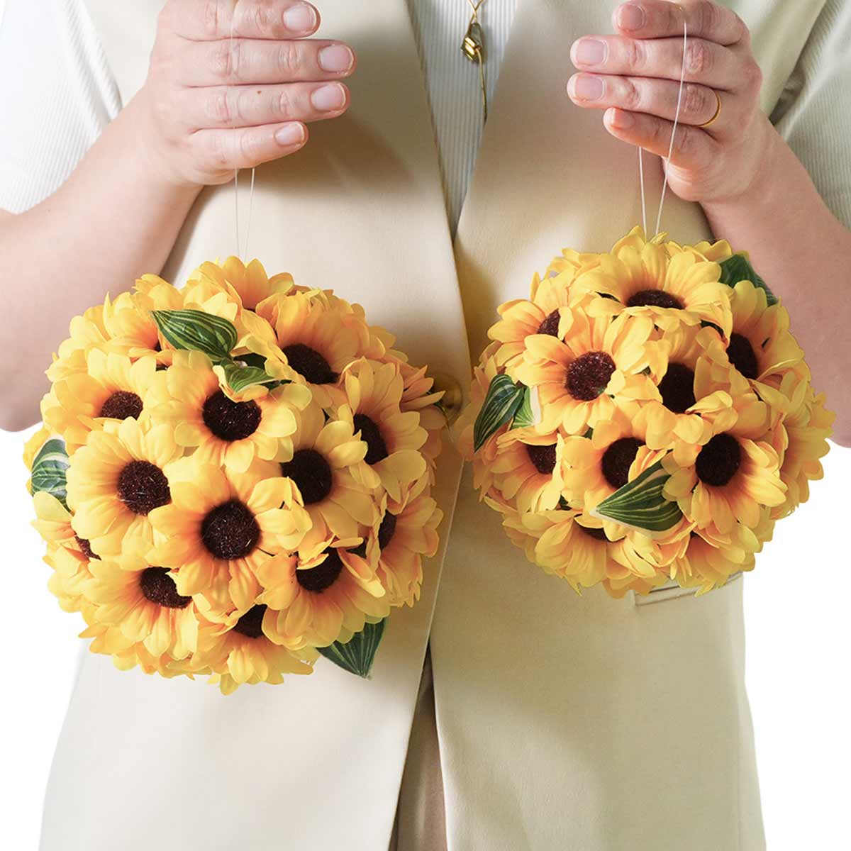 ひまわり造花ボール 小