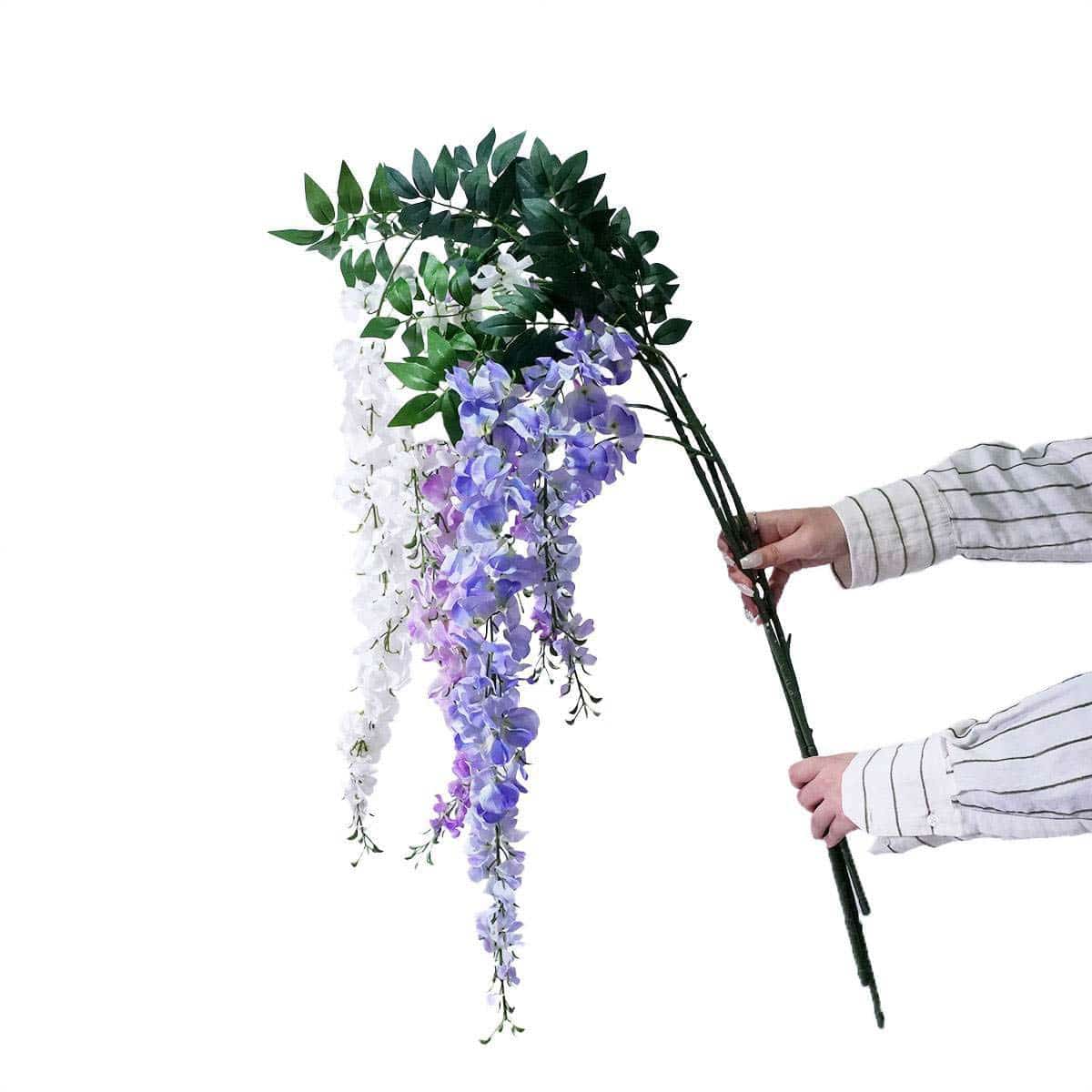 涼の藤枝造花スプレー ホワイト