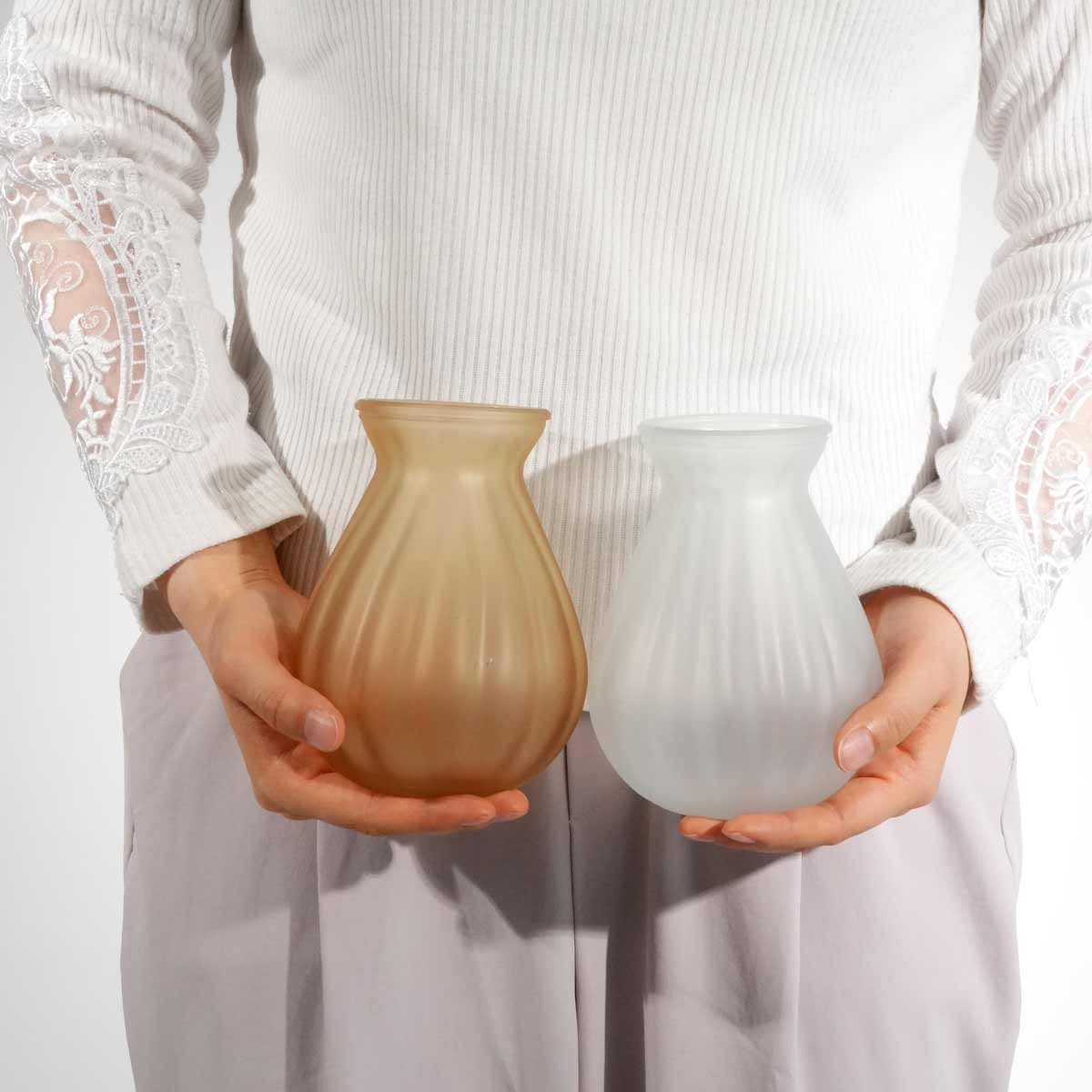 フロストラインバブル　フラワーベース ホワイト