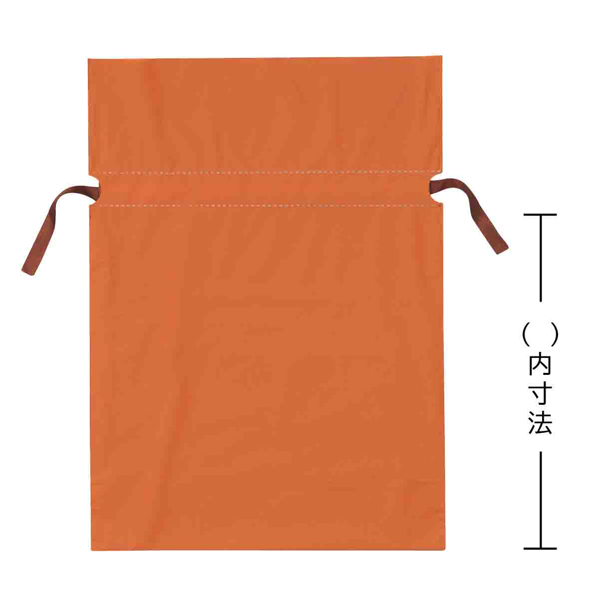 【20枚】 梨地リボン付きギフトバッグ オレンジ 17×28[18]×底マチ8cm