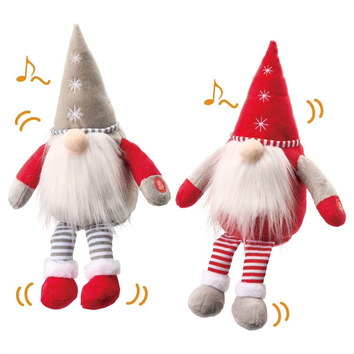 ミュージカルムービングサンタ 高さ25cm レッド