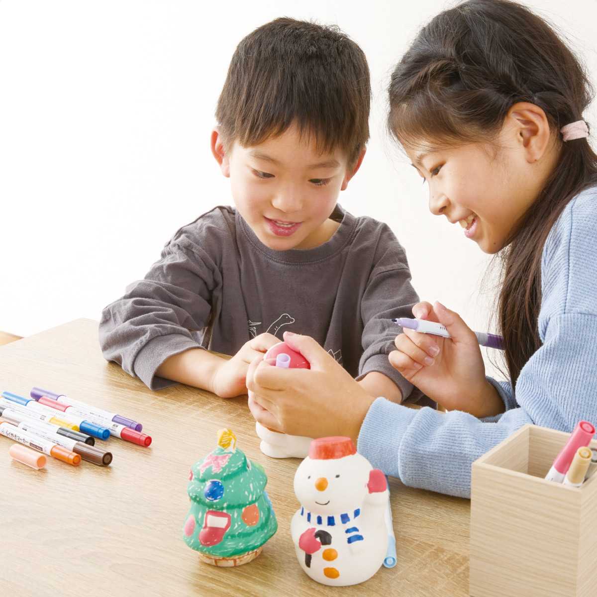 60個 らくがきクリスマス貯金箱 サンタクロース