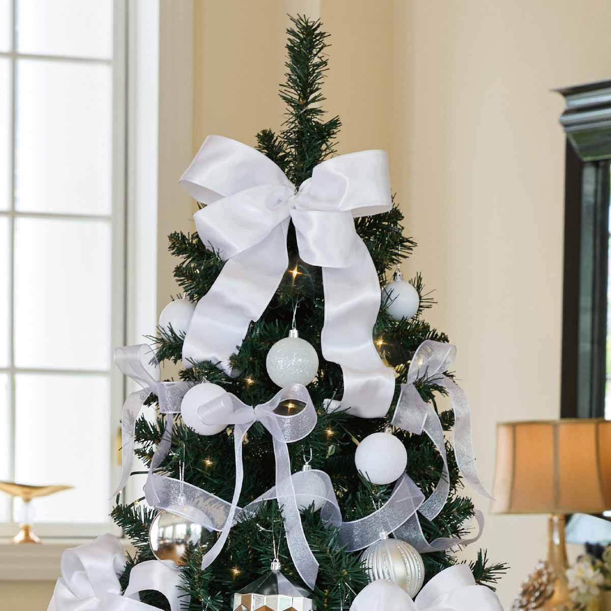 ウッドポットクリスマスツリーセット ホワイト［ストエキオリジナル］ 高さ150×幅82cm