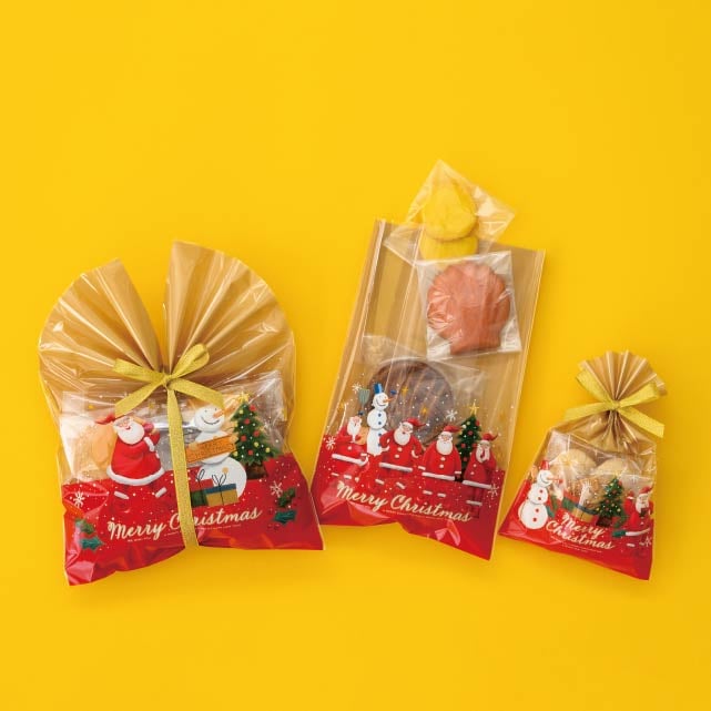 50枚 OPPギフトバッグ ゆかいなクリスマス 幅12×高さ18cm