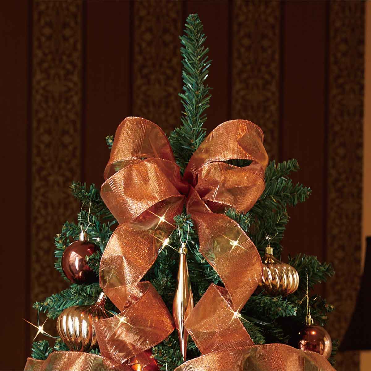ゴージャスクリスマスツリーセット コパーゴールド［ストエキオリジナル］ 高さ180×幅110cm