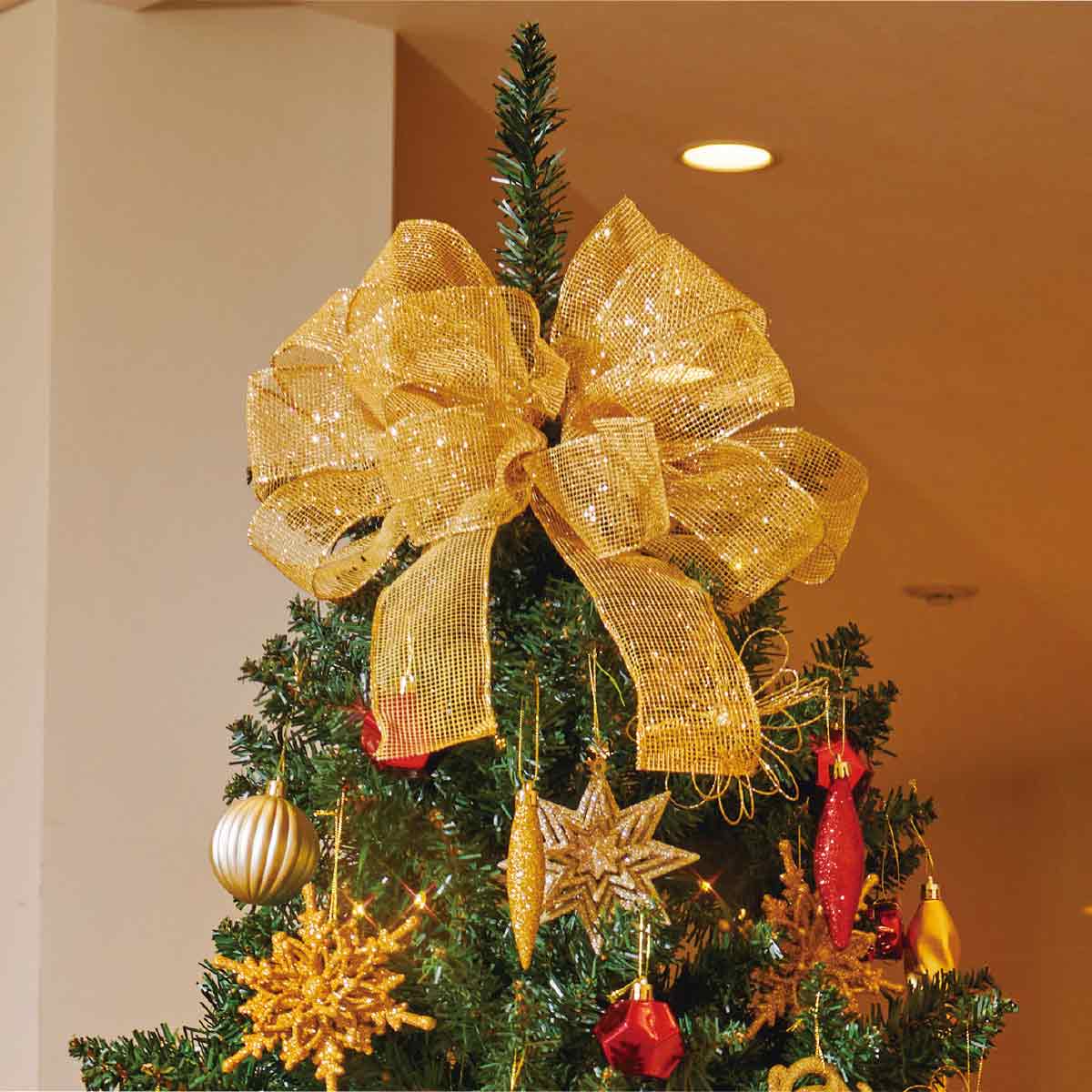 ゴージャスクリスマスツリーセット ゴールド ［ストエキオリジナル］ 高さ180×幅110cm