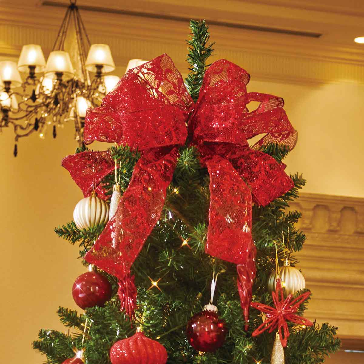 ゴージャスクリスマスツリーセット レッド ［ストエキオリジナル］ 高さ180×幅110cm