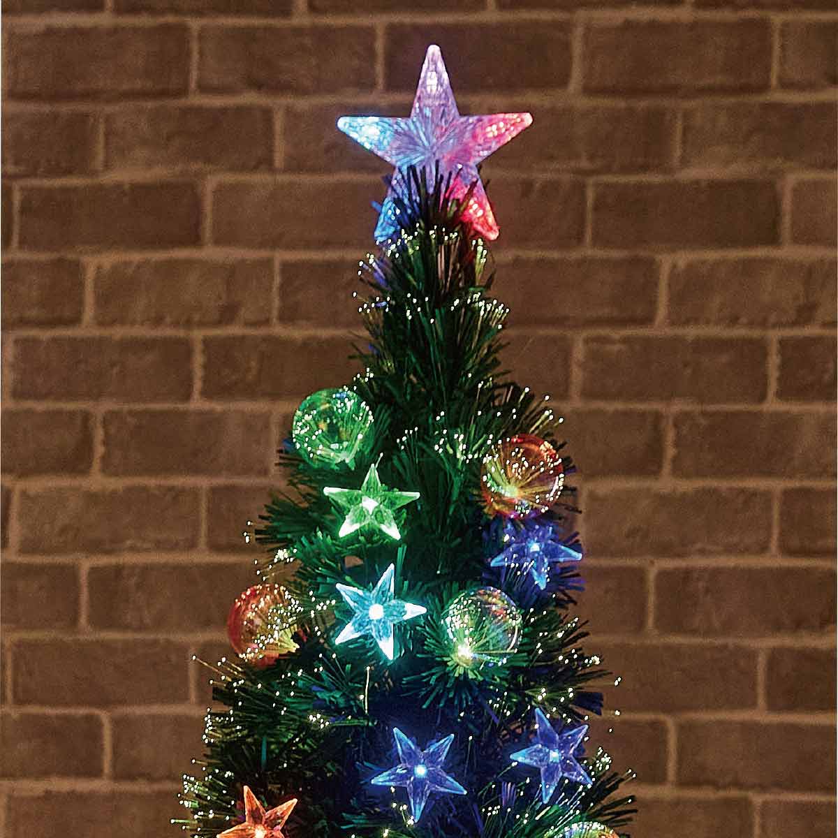 グリーンファイバーツリー レインボースター 高さ120×幅60cm