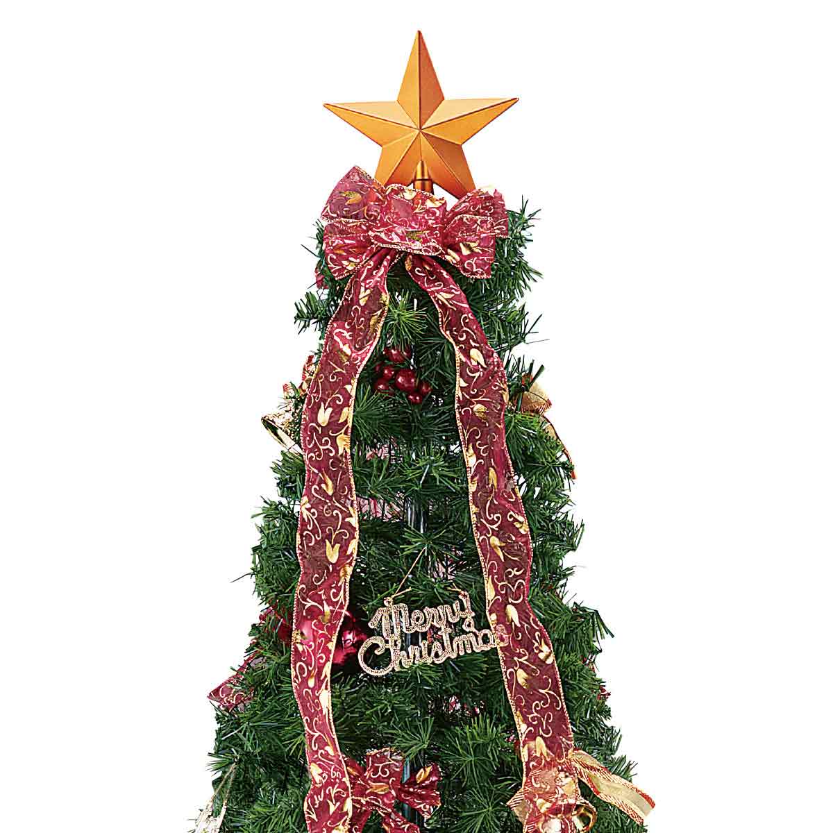 ポップアップクリスマスツリー レッド 高さ145×幅70cm