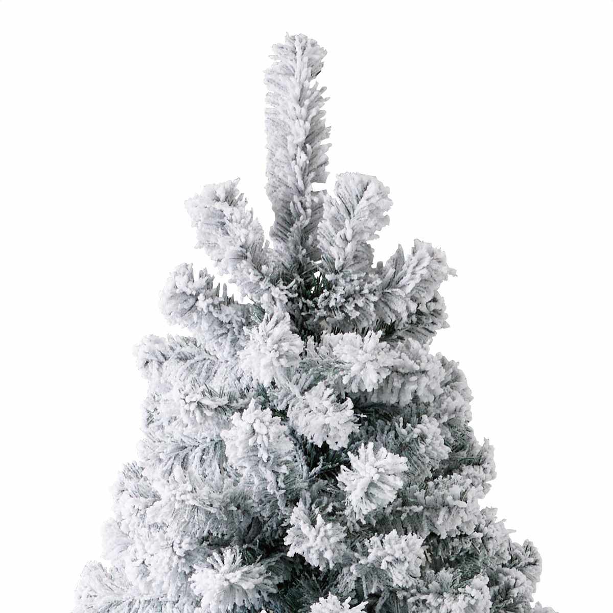 スクエアベースヌードクリスマスツリー スノー 高さ150cm