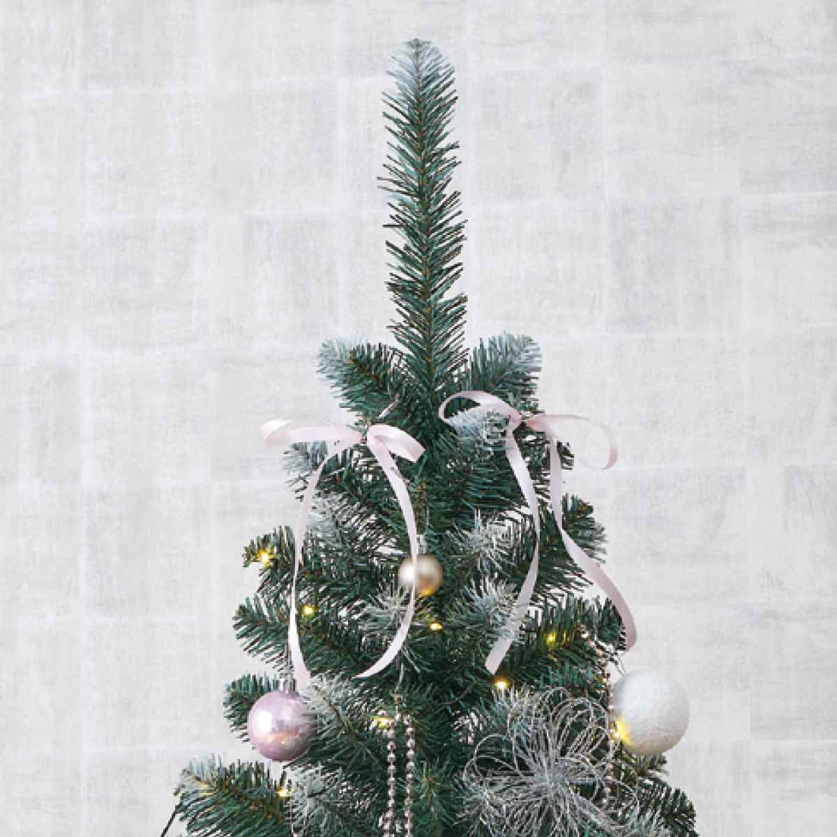 クリスマスツリーセット ホワイトピンク［ストエキオリジナル］ 高さ150×幅78cm
