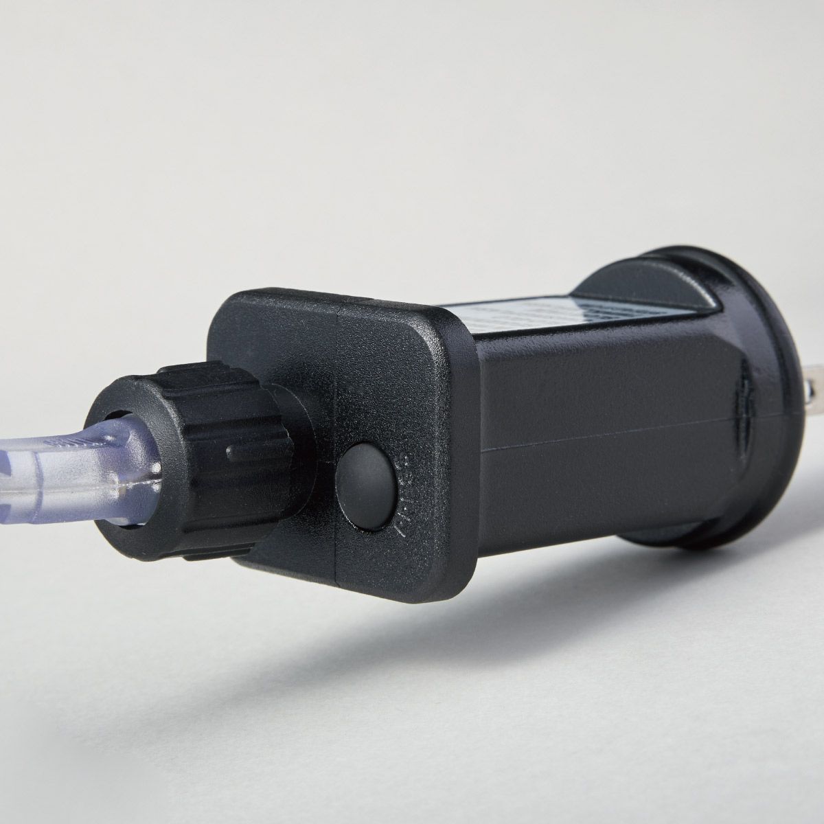 電源プラグ部に点滅切替ボタンがあります