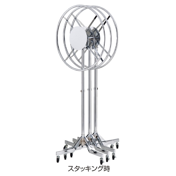 スタッキング ラウンドハンガー クローム〔ストエキオリジナル〕