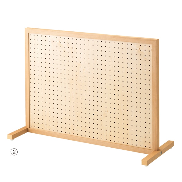 卓上両面有孔パネルスタンド シナ〔ストエキオリジナル〕 幅60×高さ45cmタイプ