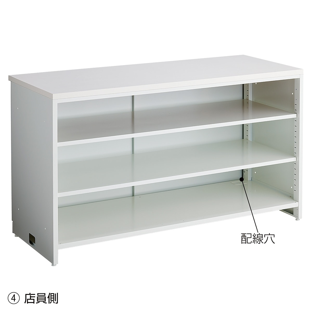 スチール製カウンター ノーマル・棚板タイプ 幅60cm