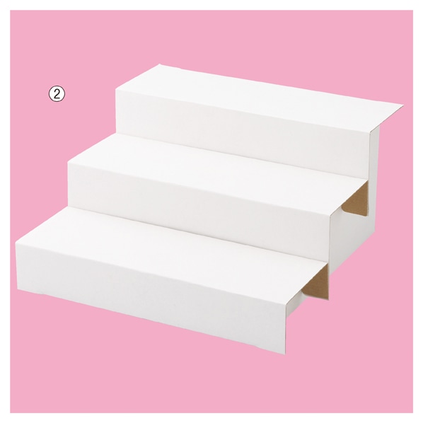 【3個】紙製ヒナ段 3段