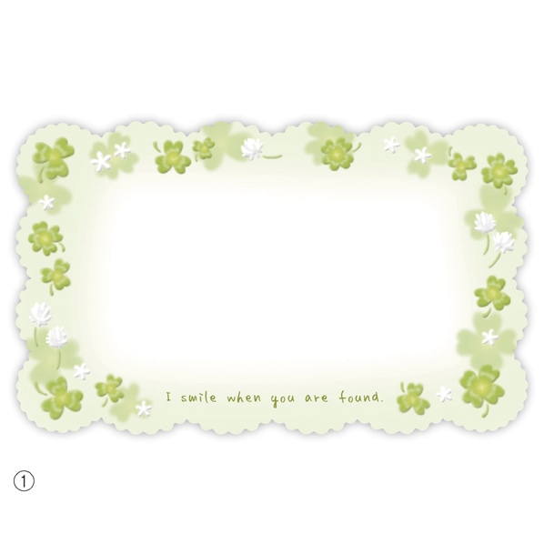 【15枚】メッセージカード プクプク ファンタジー ファンシークローバー