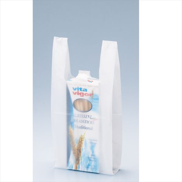  スリムイージーバッグ 白無地レジ袋 エンボス加工タイプ SS 幅16×高さ34[23]×横マチ9cm 西25号