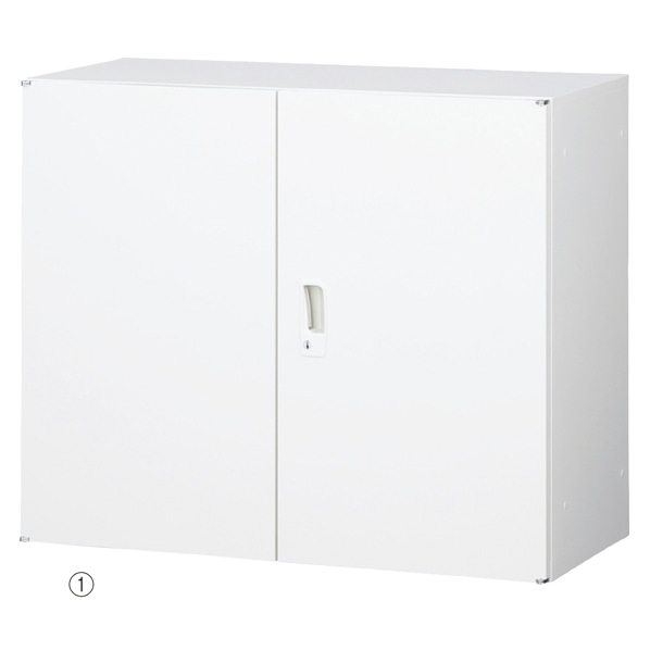 A4書庫 高さ73cm (上置用)ホワイト 幅88cm スチール引戸