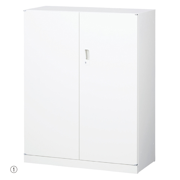 A4書庫 H112cm (下置用)ホワイト W88cm スチール両開き 【通販】ストア